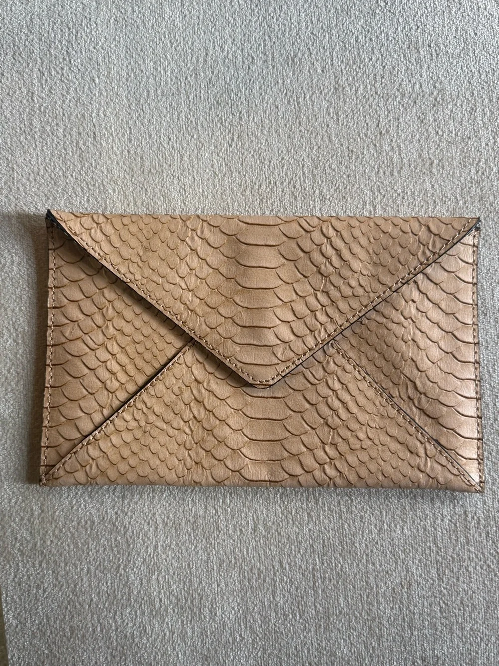 Loeffler Randall Nude Python Clutch
